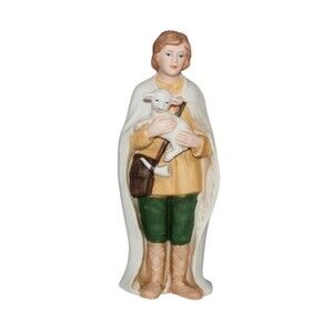Homco Nativity Shepherd Hold Lamb Replacement 5110 7” Ceramic Christmas